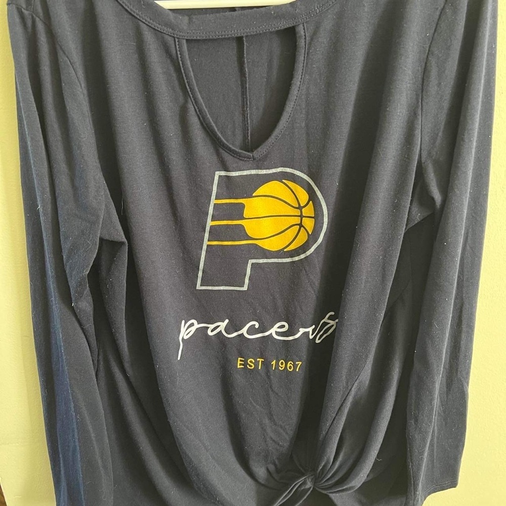 Gameday Couture L/S Knit Indiana Pacers Blouse sz XL Navy